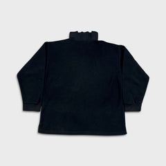 Vintage 90s Polo Ralph Lauren Fleece Mens Medium Black Pony 1/4 Zip Pullover Jacket