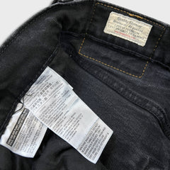 Levi's 502 Jeans Mens 33x30 Black Regular Taper Fit Dark Wash Denim Pants