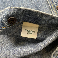 Vintage 90s Levi's Denim Shirt Mens Large Blue Faded Western Button Up