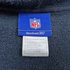 Vintage Y2K Reebok Chicago Bears Hoodie Mens Large Blue Full Zip Sports NFL Football Sweater