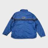 Vintage Y2K Nike Sportswear Jacket Mens 2XL Blue Swoosh Spell Out Full Zip Bomber Coat