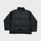 Tommy Hilfiger Jacket Mens Large Flag Outdoor Full Zip Puffer Heavy Coat