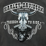 Vintage 2005 Harley Davidson T Shirt Mens XL Gray Freedom To Ride Biker Tee