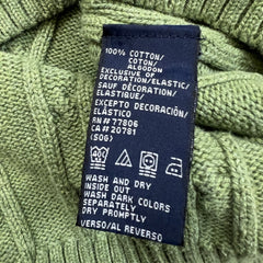 Vintage 90s Tommy Hilfiger Sweatshirt Mens Medium Green Lion Crest Knit Crewneck