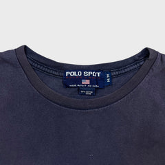 Vintage 90s Ralph Lauren Polo Sport T Shirt Mens Medium Blue Spell Out Faded Tee