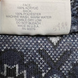 Vintage 90s Black Mountain Fleece Jacket Mens XL Blue AOP Deer Nature Full Zip Outdoor