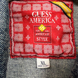 Vintage 90s Guess Denim Vest Mens XL Blue USA Jean Trucker Jacket