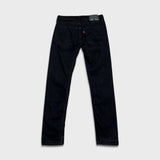 Levi's 512 Jeans Men 30x30 Black Slim Taper Leg Dark Wash Mid Rise Stretch Denim Pants