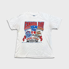 Vintage 1999 Toronto Blue Jays T Shirt Mens Large White Canada Day Classic MLB Tee