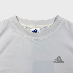 Vintage 90s Adidas T Shirt Mens XL White 3 Stripes Athletic Short Sleeve Tee