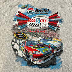 Vintage 2010 Bristol Motor Speedway T Shirt Mens Large Gray NASCAR Racing Tee