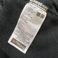 Uniqlo Louvre Museum Sweatshirt Womens XL Black Leonardo Da Vinci Pullover