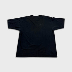 Vintage 90s Blank T Shirt Mens XL Black Faded Heavyweight Boxy Short Sleeve Tee