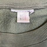 Adidas Essentials Sweatshirt Mens Large Green 3 Stripe Spell Out Faded Pullover
