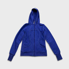 Lululemon Scuba Hoodie Womens Size 8 Blue Full Zip Sports Hooded Sweater