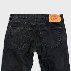 Levi's 501 Jeans Mens 36x30 Black Original Straight Leg Dark Wash Denim Pants