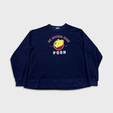 Vintage 90s Walt Disney Fleece Mens Large Blue Winnie The Pooh No Bother Bear Jacket