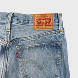 Levi's 501 S Jeans Womens 26x28 Blue Skinny Light Wash Distressed Faded Denim Pants