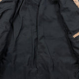 Vintage 90s Leather Jacket Mens Medium Brown Faded Aztec Geometric Print Bomber Coat