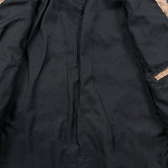 Vintage 90s Leather Jacket Mens Medium Brown Faded Aztec Geometric Print Bomber Coat