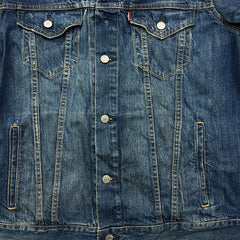 Levi's Type III Denim Jacket Mens XL Blue Medium Wash Western Trucker