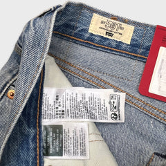 Levis 501 Jeans Mens 32x32 Blue 150th Anniversary Sashiko Boro Patchwork Distressed Denim Pants