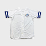 Vintage 90s Labatt Blue Light Baseball Jersey Mens Large White Mesh Button Up Promo