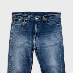 Levi's 505 Jeans Men 36x34 Blue Regular Fit Straight Leg Medium Wash Faded Denim Pants