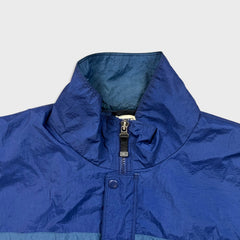 Vintage 90s Nike Sportwear Jacket Mens XL Blue Big Swoosh Full Zip Windbreaker