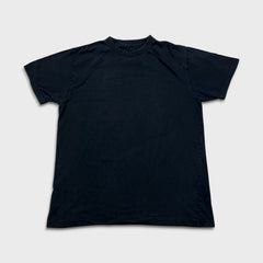 Vintage Y2K Faded Blank T Shirt Mens Large Black Distressed Basic Short Sleeve Tee