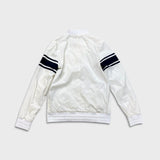 Karl Lagerfeld Paris Jacket Mens Small White Lightweight Lined Windbreaker Bomber