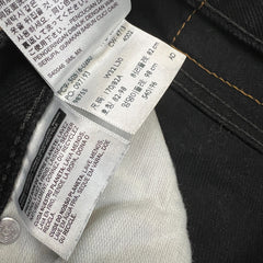 Levi's 516 Jeans Mens 32x30 Black Slim Straight Leg Dark Wash Faded Denim Pants