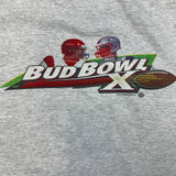 Vintage 1997 Bud Bowl X T Shirt Mens Large Grey USA Anheuser Busch Tee