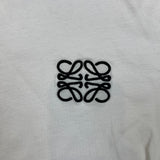 Loewe T Shirt Mens Large White Embroidered Anagram Logo Short Sleeve Tee