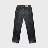 Vintage 90s Levi's 512 Jeans Mens 36x32 Black Slim Fit Taper Leg Fade Dark Wash Denim Pants