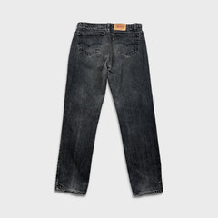 Vintage 90s Levi's 512 Jeans Mens 36x32 Black Slim Fit Taper Leg Fade Dark Wash Denim Pants