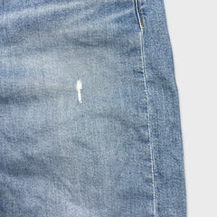 Levi's Wedgie Skinny Jeans Womens 32x26 Blue Light Wash Thrashed High Rise Denim Pants