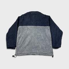 Nautica Jacket Mens Large Blue Reversible Fleece Full Zip Heavy Coat Outdoor