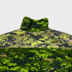Canadian CADPAT Digital Woodland Camo Combat Fleece Jacket Mens XL Green Full Zip Military