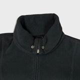 Vintage Y2K Tommy Hilfiger Fleece Mens Large Black Flag Full Zip Jacket