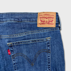 Levi's Boyfriend Jeans Womens 38x27 Blue Relaxed Fit Mid Rise Distressed Denim Pants