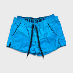 Diesel Shorts Mens Medium Blue Beachwear Pocketed Lined Athletic Swimming Trunks