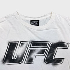 Vintage Y2K UFC T Shirt Mens Large White Logo Fighting Graphic Tee