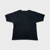 Vintage Y2K Rough Dress Ribbed T Shirt Mens Medium Black Cotton Short Sleeve Tee
