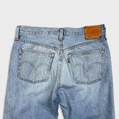 Levi's 501 S Jeans Womens 28x28 Blue Skinny Taper Leg Light Wash Faded Denim
