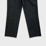 Vintage 80s Texwood Dress Pants Mens 32x28 Gray Pleated Wool Tweed Trousers