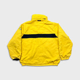 Nautica Jacket Mens XL Yellow NS83 Sailboat Logo Reversible Fleece Full Zip Coat