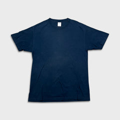 Vintage 90s Blank T Shirt Mens Large Blue Made In USA Faded Short Sleeve Tee