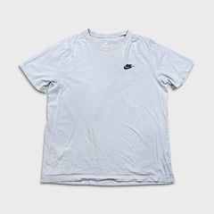 Nike Sportswear T Shirt Mens Large Blue Swoosh Embroidered Short Sleeve Tee