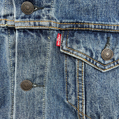 Levi's Type III Denim Jacket Mens Large Blue Medium Wash Western Trucker